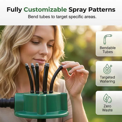 Adjustable Rotating Watering Nozzle with Customizable Spray Modes