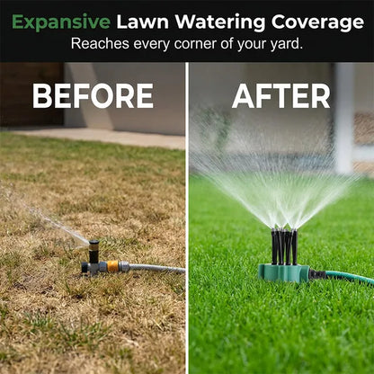Adjustable Rotating Watering Nozzle with Customizable Spray Modes