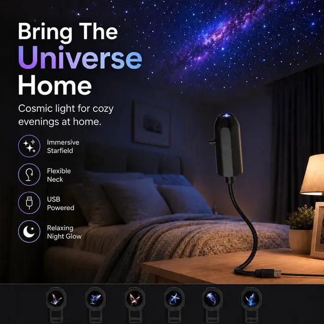 Multi-Effect Bedroom Ambiance Light Projector for Nighttime Decor
