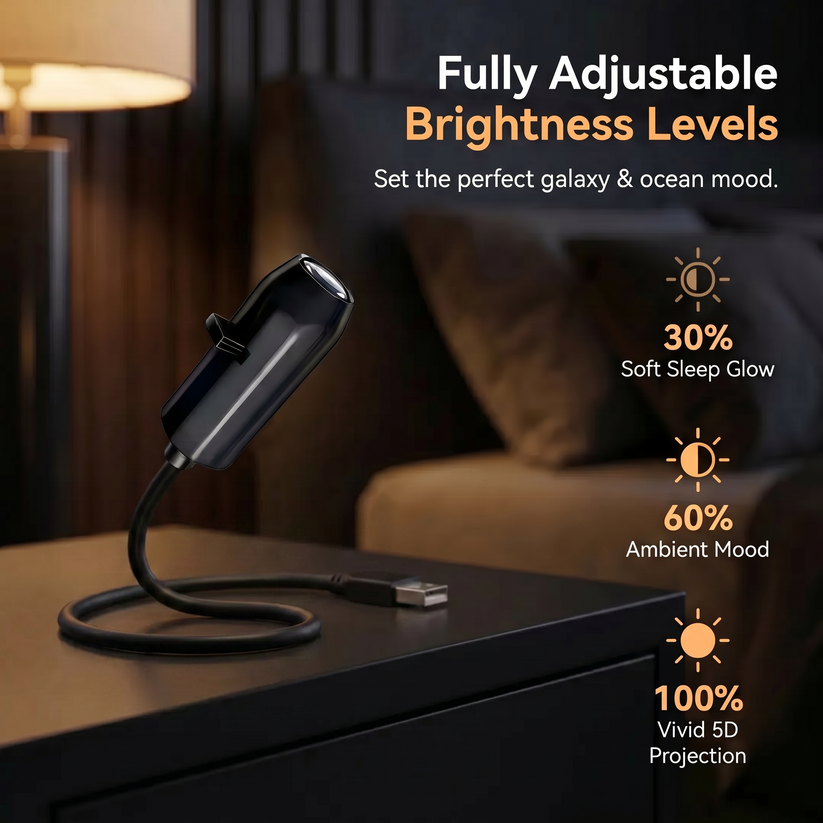Multi-Effect Bedroom Ambiance Light Projector for Nighttime Decor
