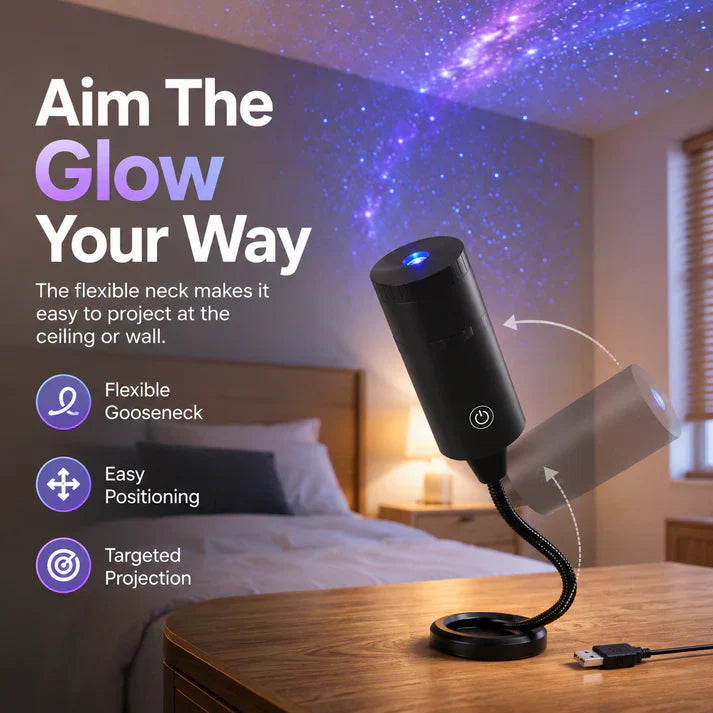 Multi-Effect Bedroom Ambiance Light Projector for Nighttime Decor