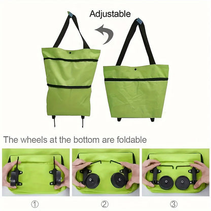 Collapsible Multi-Purpose Utility Cart for Shopping & Hauling