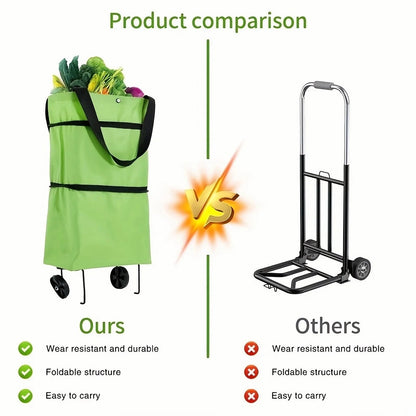 Collapsible Multi-Purpose Utility Cart for Shopping & Hauling