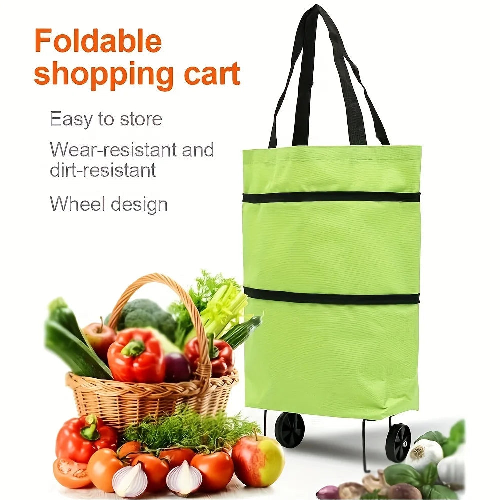 Collapsible Multi-Purpose Utility Cart for Shopping & Hauling