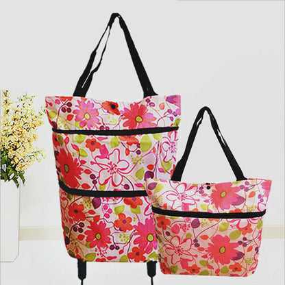 Collapsible Multi-Purpose Utility Cart for Shopping & Hauling